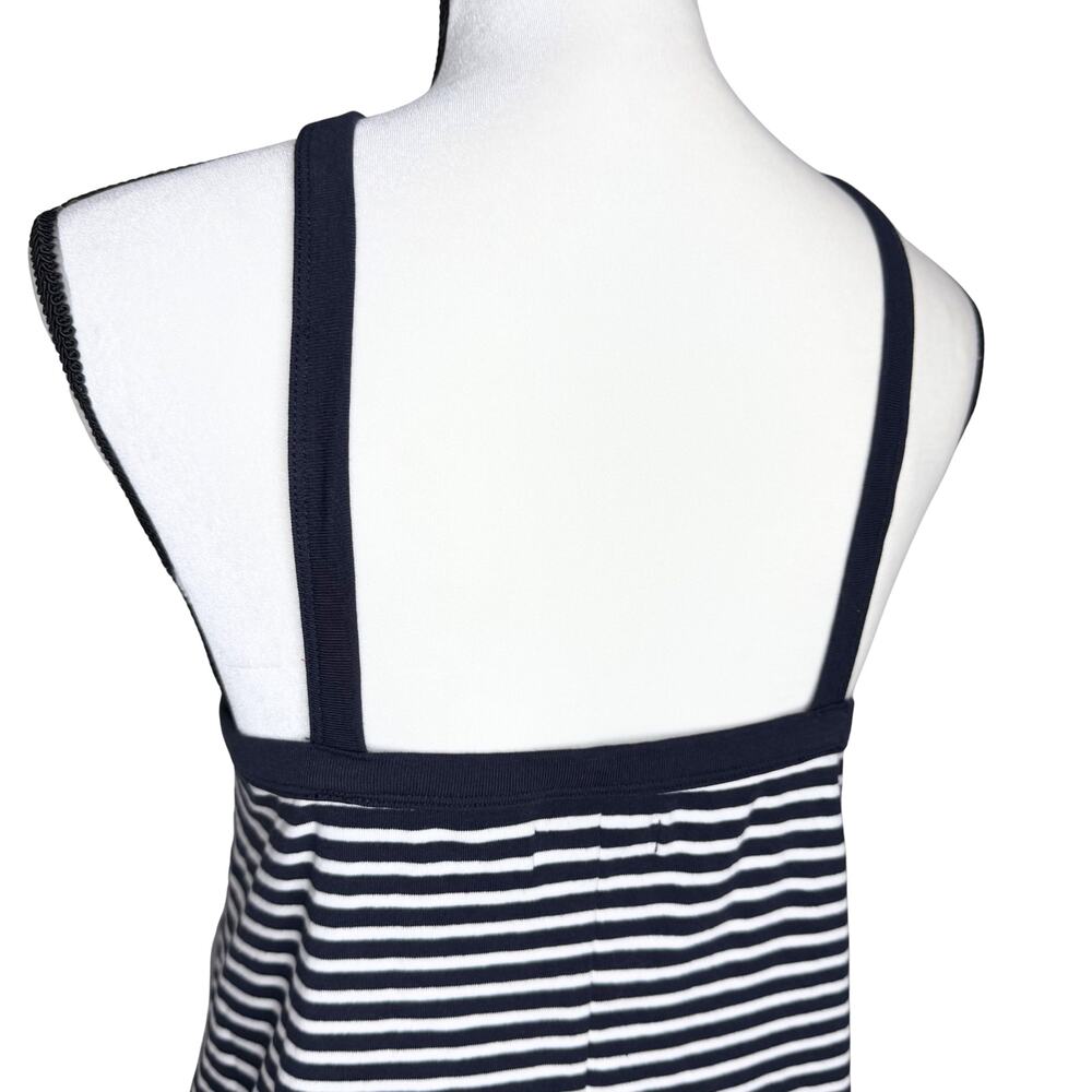 Free Assembly Striped Halter Tank Top Size XL Navy Blue Parisian Chic Coastal - Picture 7 of 8